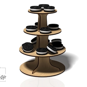 Cupcake Stand - Cupcake Display - Display stand - houder - Laser gesneden bestand - DXF, SVG, CDR - 3mm en 4mm