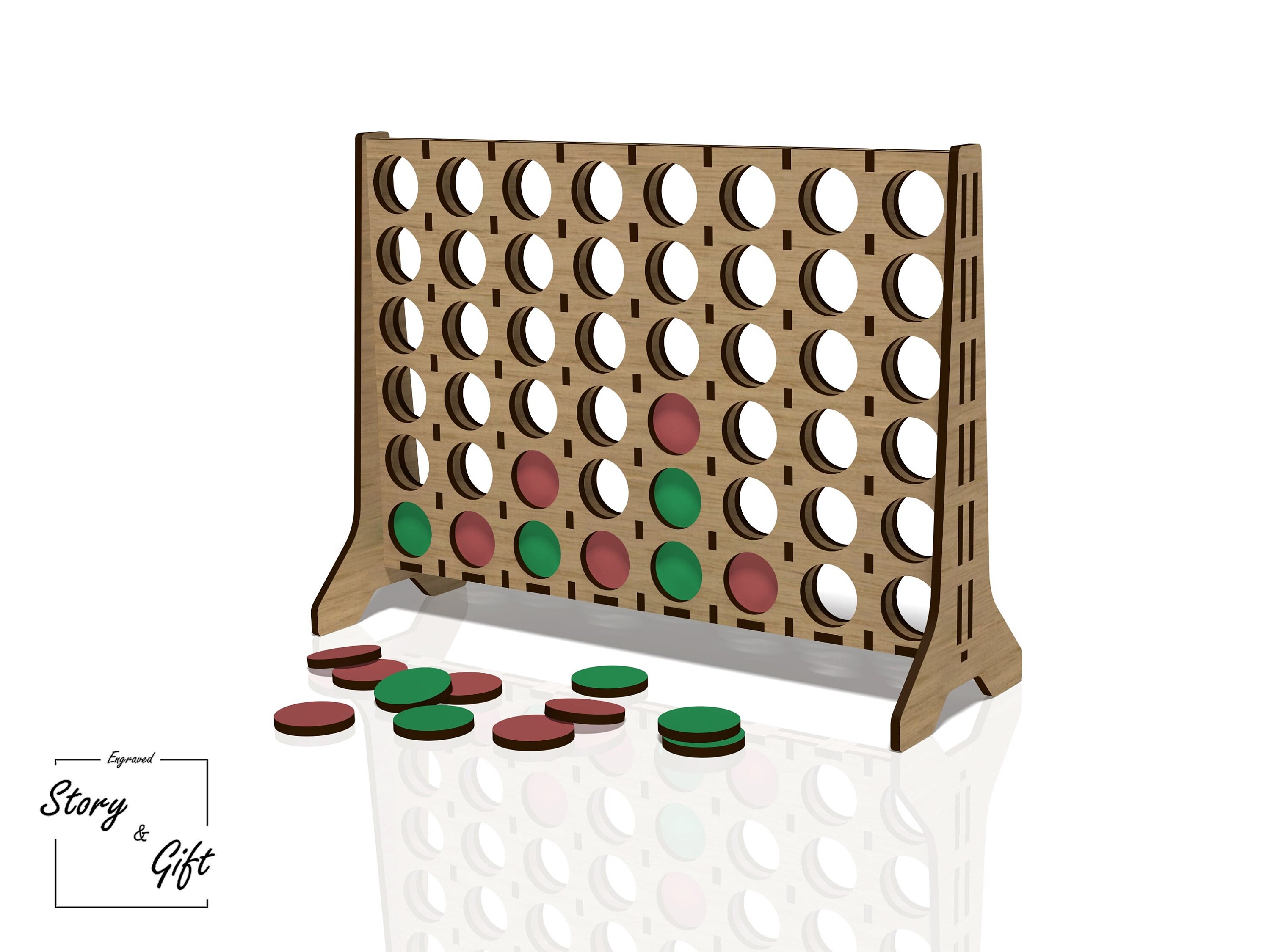 Connect Four Game Laser Cut Files Digital File DXF SVG Etsy