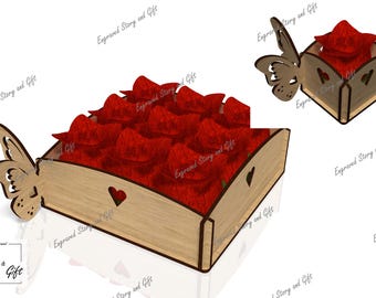 Butterfly Flower Box - Laser Cut Files (Digital Download)