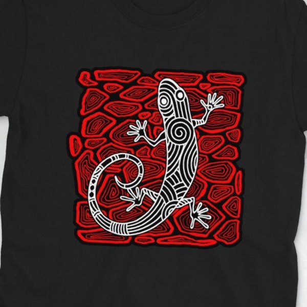 Tribal Design T shirt, Ethnic T-Shirt, Lizard t shirt, Animal Print Unisex T shirt