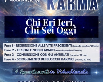 PACCHETTO KARMA 4 VIDEOCHIAMATE (20 minuti, 1 alla settimana)