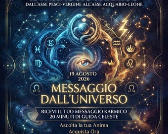 PASSAGGIO KARMICO del 19/08 messaggio dall'Universo (audio 20 minuti, entro 24 ore)