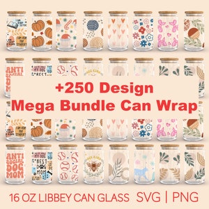 Libbey Glass Can Bundle, 16oz Glass Can svg, Libbey Glass Can Wrap, beer glass can, svg Files for Cricut & Silhouette Cameo,Digital Download