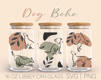 Abstractdogs Libbey can glass s, Dog Hand Draw Cutfile, Dog BoHo, Dog svg, Dog line Art svg, Svg Png Files Digital Download