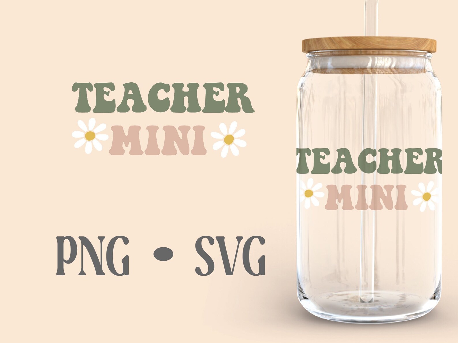Teachher Boho Libbey Can Glass Svg, 16 Oz Can Glass, Beer Can Glass ...