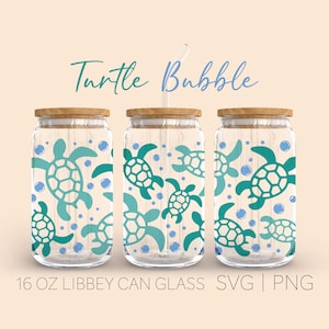 Sea Turtle Libbey Can Glass Svg, 16 Oz Can Glass, Turtle can glass svg, Beer Can Glass, Digital Download
