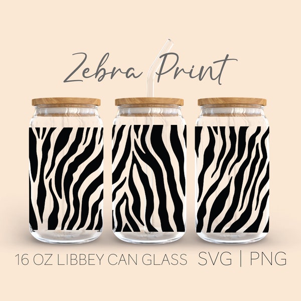 Zebra Print Glass Etsy
