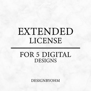 Commercial License: 5 Designs