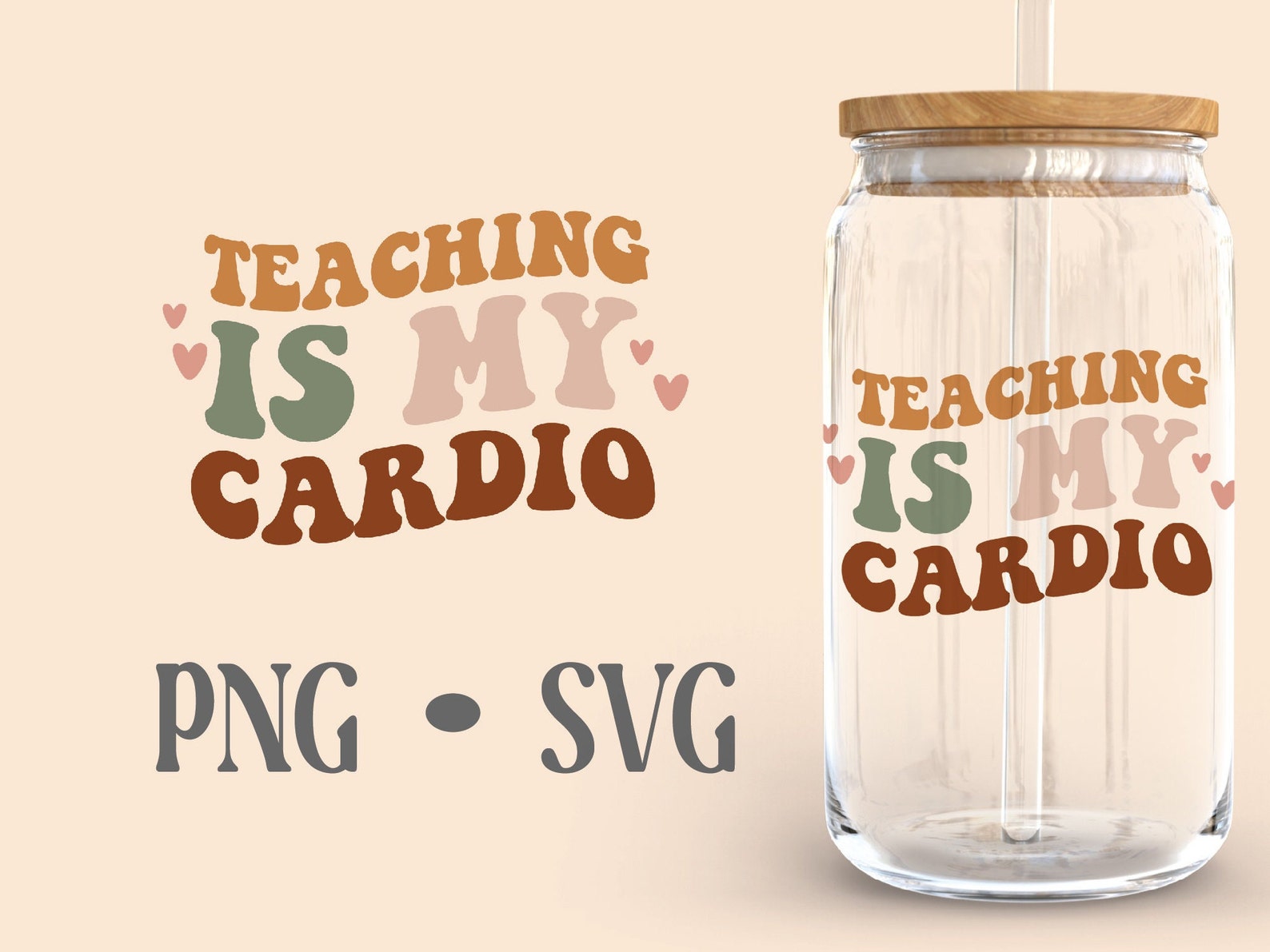 Teachher Boho Libbey Can Glass Svg, 16 Oz Can Glass, Beer Can Glass ...