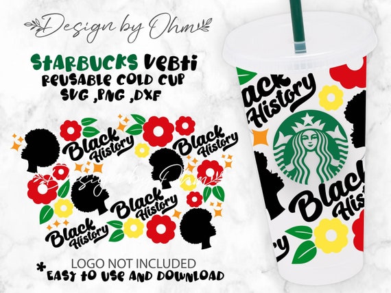 Black History Month Starbuck Cup Svg | Black Queen Svg | Cutting Files |  Cricut Silhouette | Full Wrap for Starbucks Venti Cold Cup 24 Oz. - Etsy