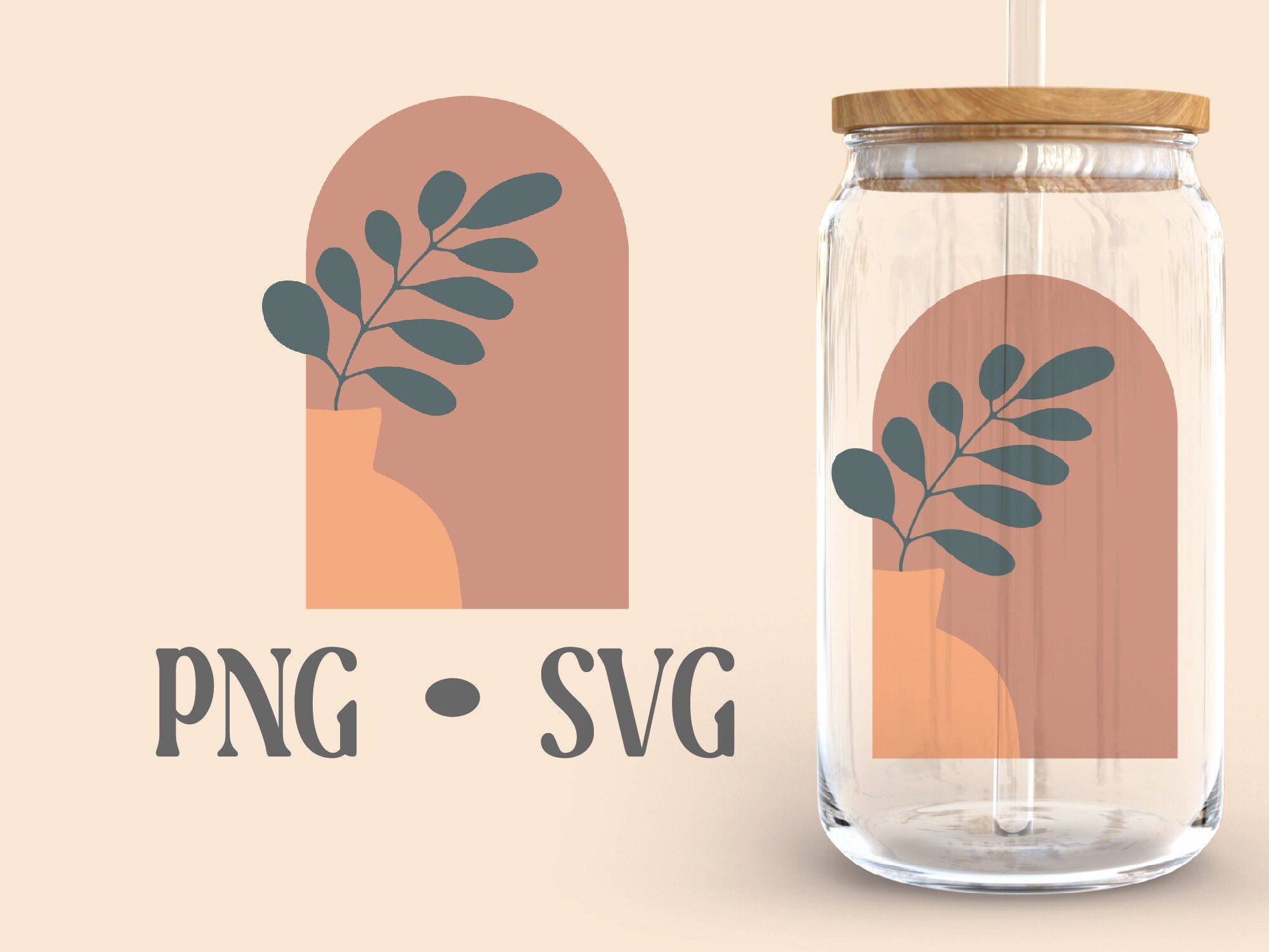 Mama Coffee Boho Element Libey Can Glass Svg 16 Oz Can Glass - Etsy
