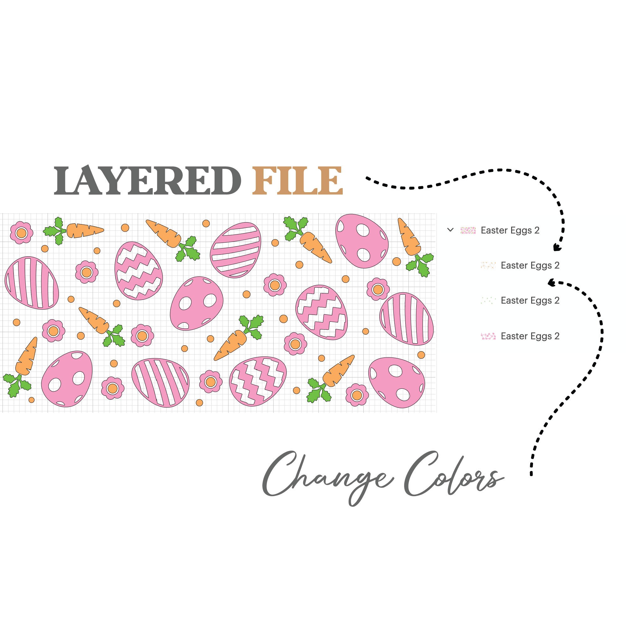 Easter Eggs • 16 Oz Glass Can Cut File, Easter Can Glass Wrap Svg, Egg ...