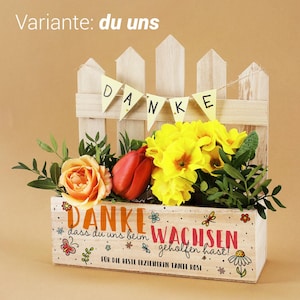 Plantenbak cadeau voor docenten Bedankt dat u ons helpt groeien!