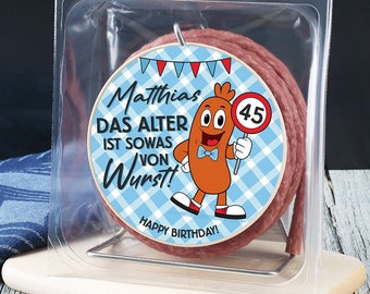 Lustiges Geburtstagsgeschenk Mini Salami Kabeltrommel