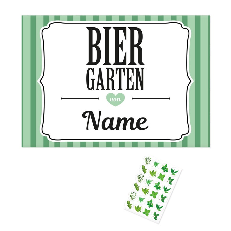 Bierkasten Banderole Biergarten mit Namen Bild 5