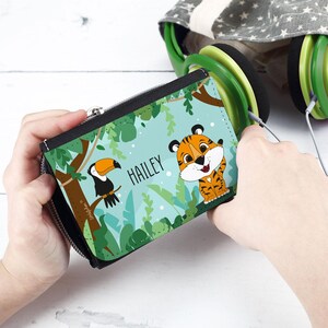 Kinder Geldbörse mit Tigermotiv und Name bedruckt