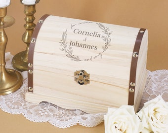 Engraved treasure chest as a wedding gift