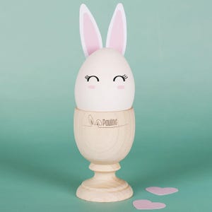 Personalisierte Eierbecher mit Gravur des Namens, Holzeierbecher, Eierbecher mit Name, Ostergeschenk, Geschenke zu Ostern