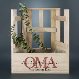 Pflanzkiste für Mama oder Oma mit persönlichem Aufdruck zum Muttertag Bild 2