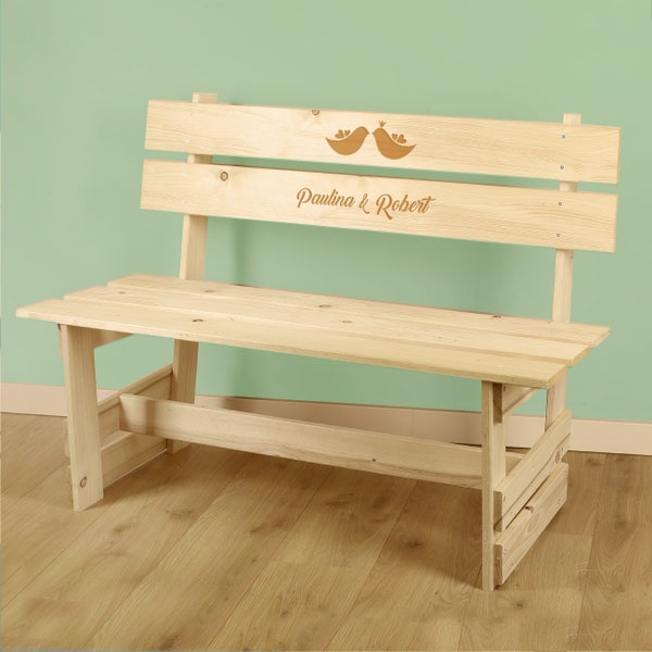 Gartenbank mit gravur Etsy.de