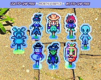 Stardew Valley Scarecrow Stickers Choose Your Scarecrows Vinyl Decal Sticker Pack Bundles