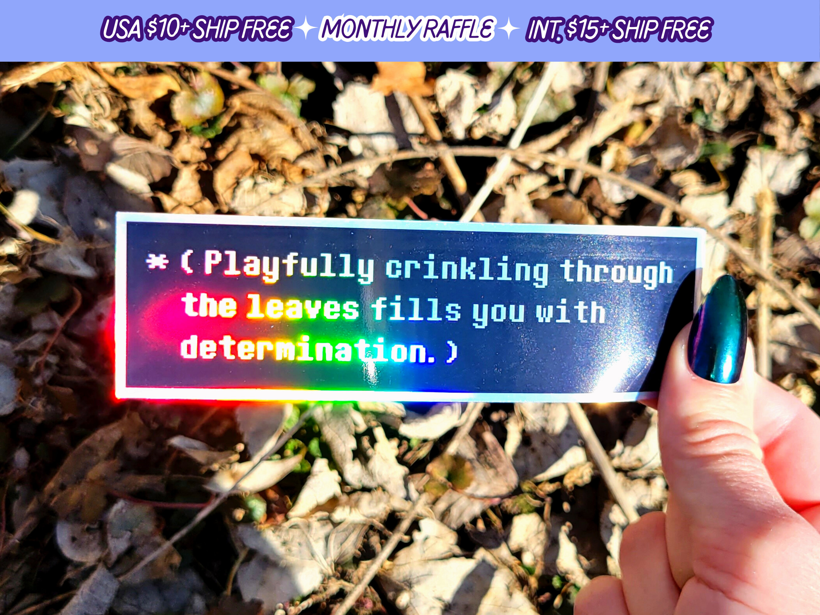 Determination Sticker Undertale Playfully Crinkling Through the Leaves Fills You With ...
