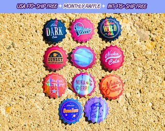 Fallout Kronkorken Aufkleber Handmade Nuka Cola Holographic Sticker Pack