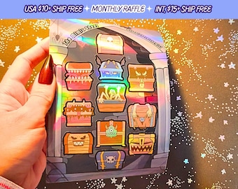Mimic Sticker Sheet Handmade Holographic Vinyl Medieval Fantasy Stickers