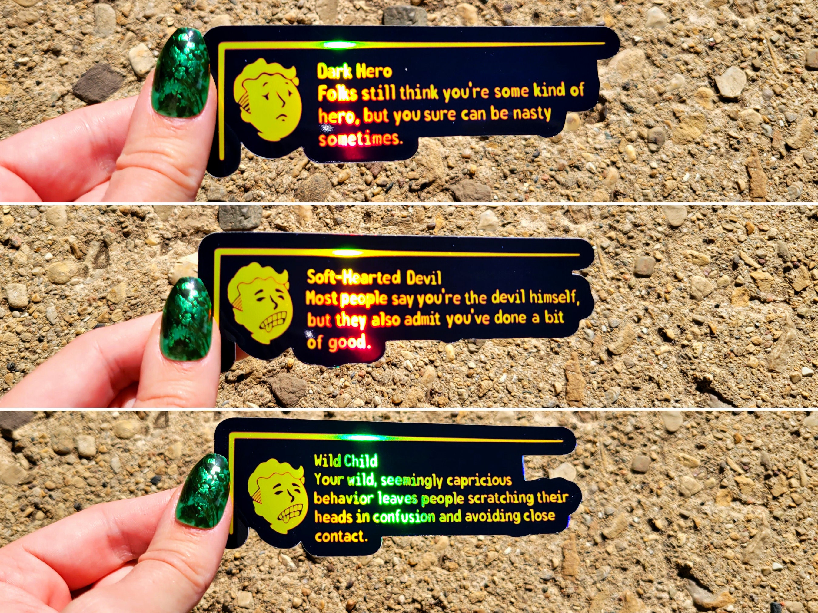 Fallout Reputations Handmade Holographic Vilified Idolized Vinyl 