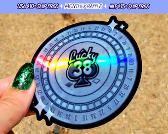 Fallout Platinum Chip Handmade Holographic Vinyl Sticker