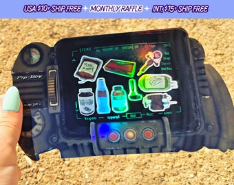 Fallout Pip-boy handmade sticker | Waterproof Glossy Sticker, Laptop Sticker, Best Friend Gift, MacBook Hydro Flask Sticker, Gaming decal