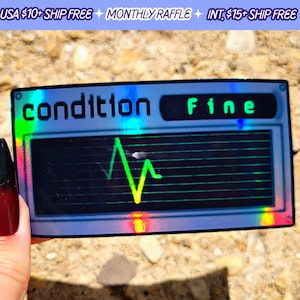 Resident Evil Condition Health Status Fine Weathered Vinyl Decal Handmade Sticker Gift