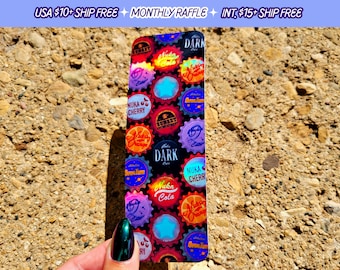 Fallout Bottle Caps Holographic Bookmark Handmade Nuka Cola Sunset Sarsparilla Video Game Bookmarks Thick Card Stock