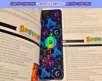Fallout Poker Chips Holographic Bookmark Handmade Platinum Chip Video Game Bookmarks Thick Card Stock