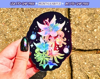 Silent Princess Legend of Zelda Fairy Navi Flower Handmade Vinyl Sticker