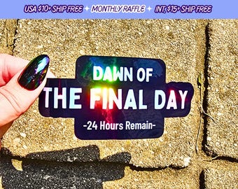 Dawn of the Final Day 24 Hours Remain Legend of Zelda Majoras Mask Handmade Vinyl Sticker