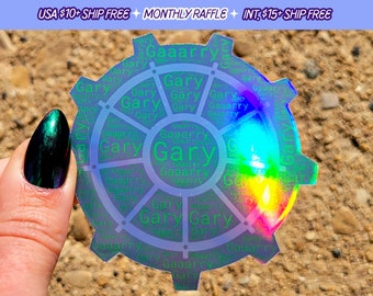 Fallout Gary Vault 108 Handmade Holographic Clone Vault Door Vinyl Sticker