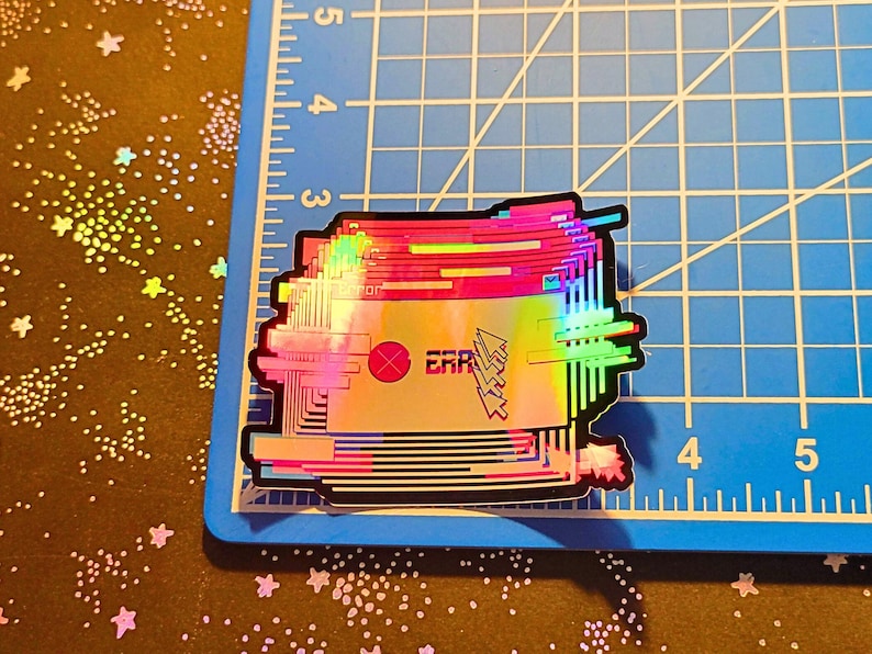 Error Glitch Window Sticker Retro Frozen Computer Handmade Vinyl ...