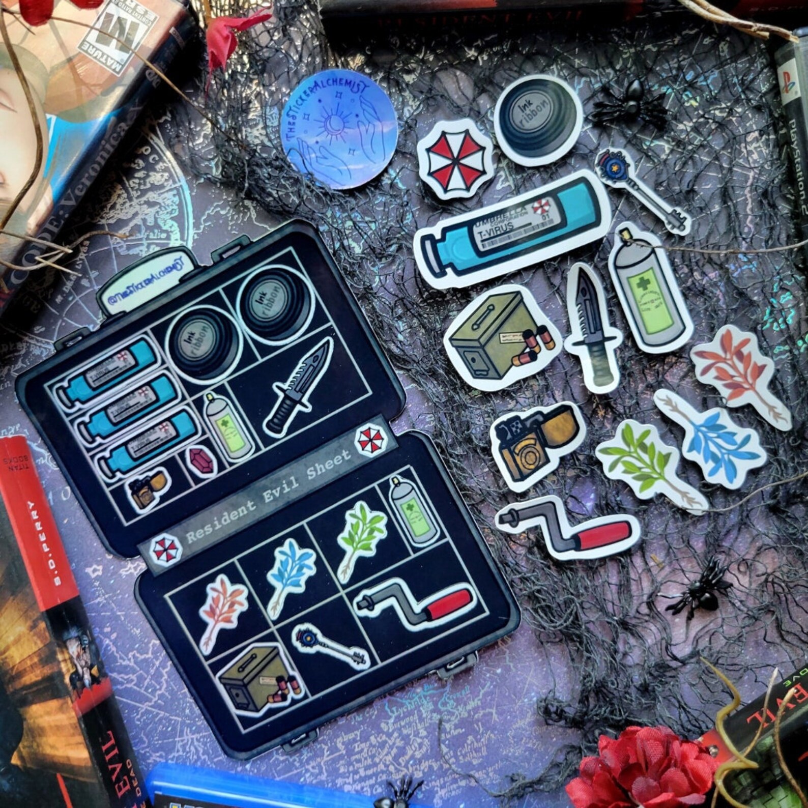 Resident Evil Briefcase Vinyl Decal Handmade Sticker Sheet Etsy