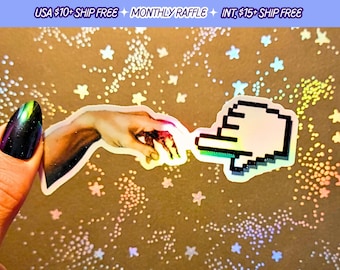 The Creation of Cursor Sticker Computer Handmade Holographic Cyber Vaporwave PC Vinyl Stickers
