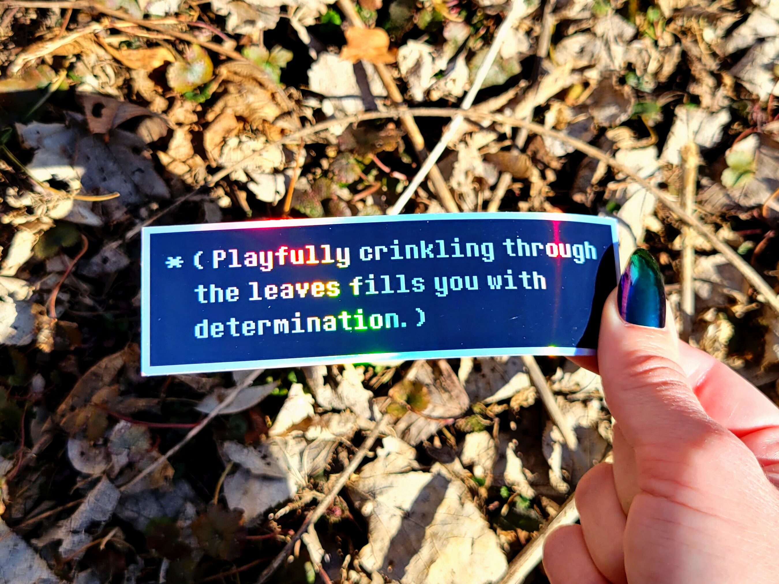 Determination Sticker Undertale Playfully Crinkling Through the Leaves Fills You With ...