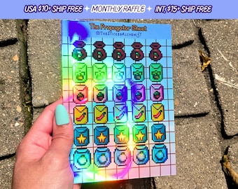 Stardew Valley Propagator Aufkleber Bogen Holographische Vinyl Aufkleber Blätter Handgemacht