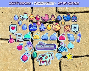 Stardew Valley Wählen Sie Ihre Vinyl Aufkleber Kuh Huhn Slime Sticker Pack Bundles