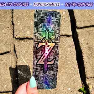 Legend Of Zelda Gold Handmade Holographic Breath of the Wild Tears of The Kingdom Bookmarks Thick Card Stock