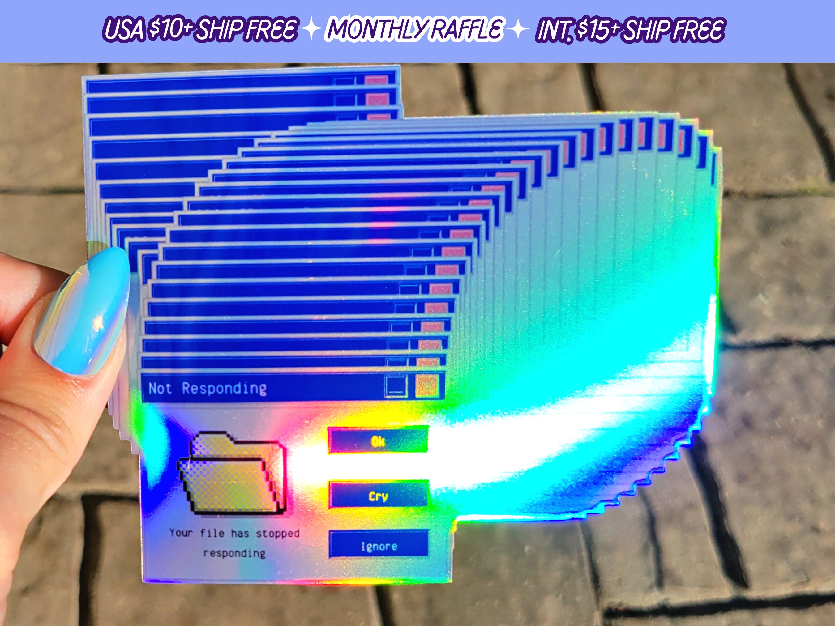 File Not Responding Computer Error Sticker Tech Humor Message Handmade ...