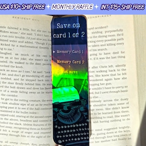 Resident Evil Typewriter Save Screen Bookmark Handmade Thick Card Stock