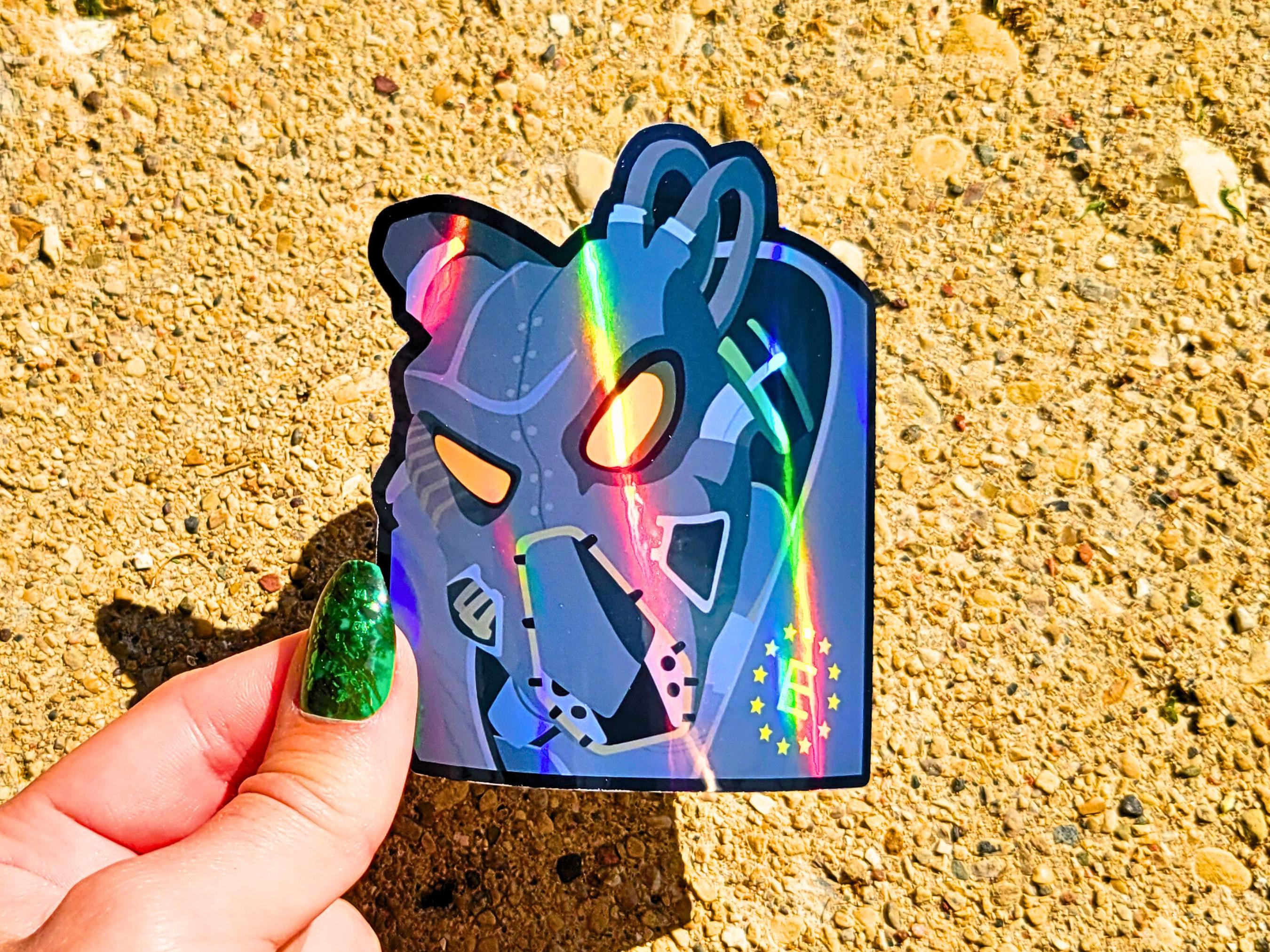Fallout Enclave Power Armor Sticker Handmade Holographic Vinyl Stickers ...