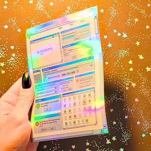 File Explorer Sticker Sheet Holographic Vinyl Computer PC Tech Stickers ...