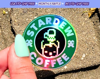 Stardew Kaffee-Aufkleber Junimo Kaffeetasse Bar Vinyl Starfruit Aufkleber Aufkleber