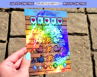 Stardew Valley Barn Babys Sticker Bogen Holographische Vinyl Videospiel Sticker Bogen Handgemacht